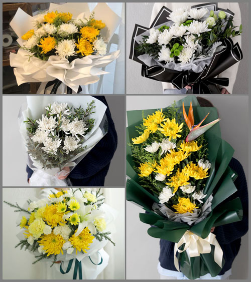 广东湛江市吴川市长岐镇洪江村白事花束代送